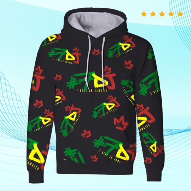 Official #7Dj Color Logo All Over Print Pullover Sweatshirt 3D Aop